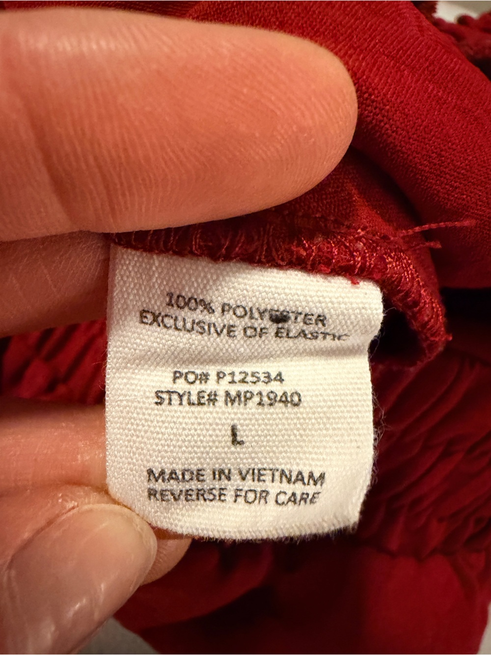 Timing Red Smocked-Waist Circle Mini Skorts - Picture 5 of 7